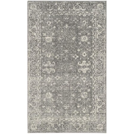 Safavieh 4 x 6 ft. Evoke Power Loomed Small Rectangle Area Rug, Grey and Ivory EVK270S-4